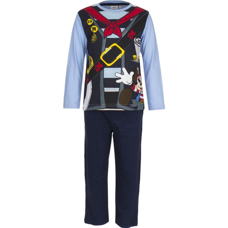 Fashion, accesorii si bijuterii - Copii - Lenjerie si pijamale copii - Pijamale copii - Pijamale lungi Mickey Mouse culoare Albastru, 8 ani 128 CM - Infinity.ro