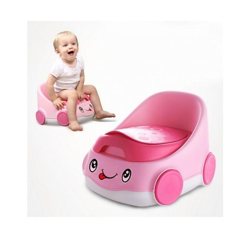 Jucarii, Copii si Bebe - Igiena si ingrijire - Baia bebelusului - Olite si reductoare WC - Olita masinuta pentru fetite Smiley Face - Infinity.ro