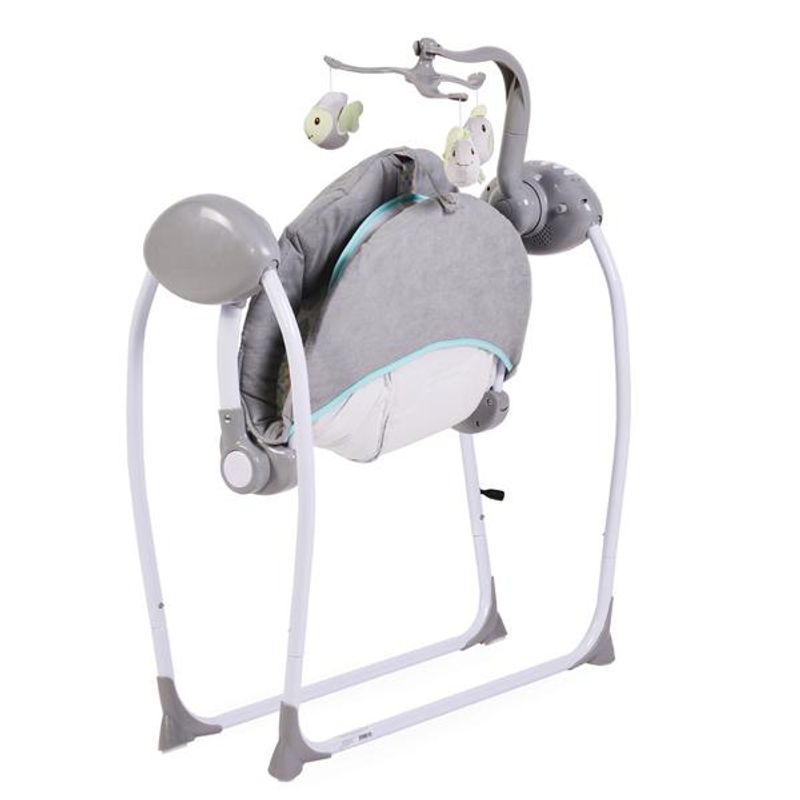 Casa si Gradina - Mobilier - Mobilier copii - Balansoare, leagane si hamace - Leagan electric cu conectare la priza Baby Swing+ Grey - Infinity.ro