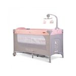 Casa si Gradina - Mobilier - Mobilier copii - Patuturi copii - Patut pliabil cu 2 nivele masuta de infasat si carusel Once upon a time L3 Pink - Infinity.ro