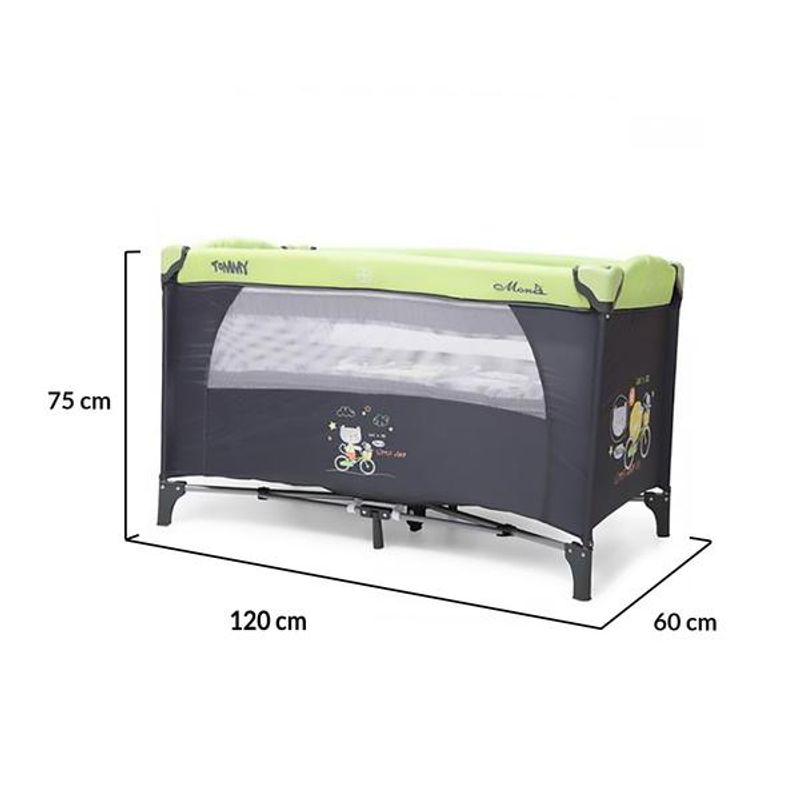 Casa si Gradina - Mobilier - Mobilier copii - Patuturi copii - Patut Pliant cu doua nivele Tommy verde - Infinity.ro