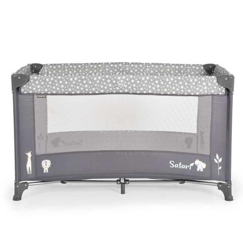 Casa si Gradina - Mobilier - Mobilier copii - Patuturi copii - Patut pliabil Moni cu un nivel Safari Graphite - Infinity.ro