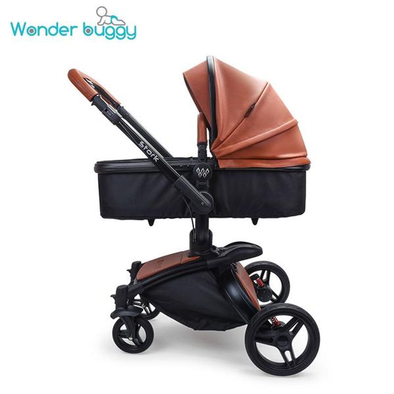 Jucarii, Copii si Bebe - Carucioare si articole de transport - Carucioare - Carucioare 2 in 1 - Carucior copii Wonder Buggy Stork 2 in 1 Lux  Brown - Infinity.ro