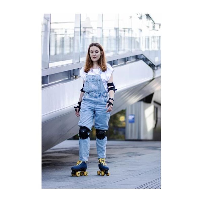 Sport si Outdoor - Role, trotinete si skateboard - Role copii - Role Quad Nijdam Denim rebel, marime 38 - Infinity.ro