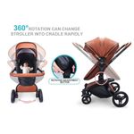 Jucarii, Copii si Bebe - Carucioare si articole de transport - Carucioare - Carucioare 2 in 1 - Carucior copii Wonder Buggy Stork 2 in 1 Lux  Brown - Infinity.ro