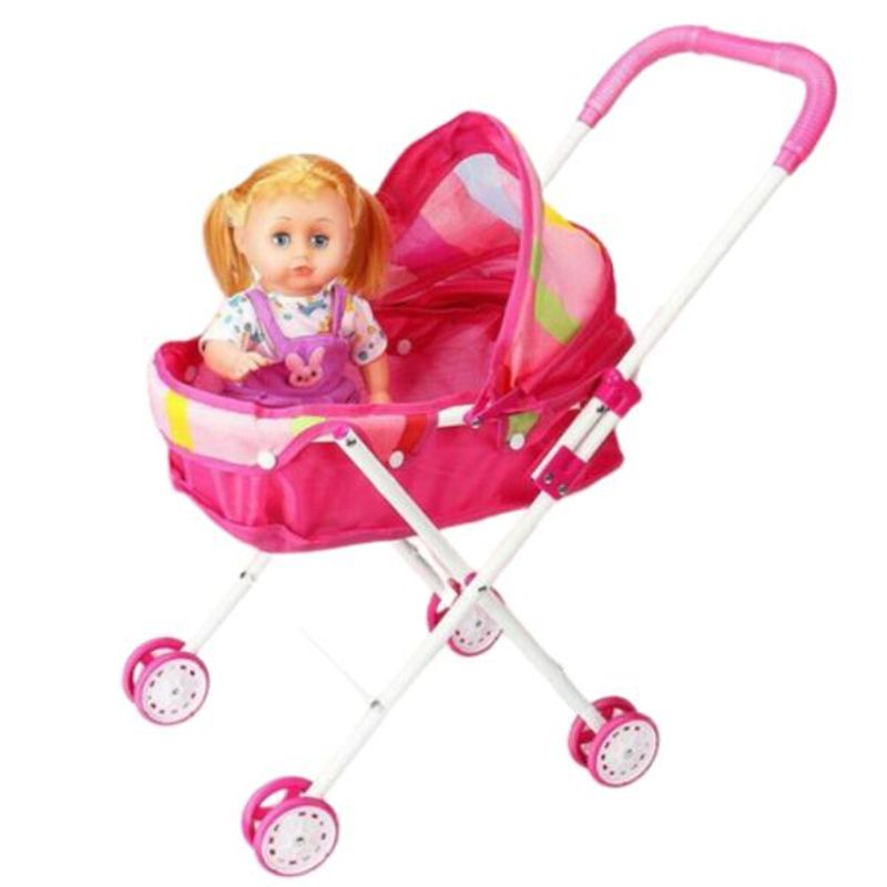 Jucarii, Copii si Bebe - Jucarii si jocuri - Papusi si accesorii - Carucioare papusi si accesorii - Carucior landou pentru papusi Hello Doll - Infinity.ro