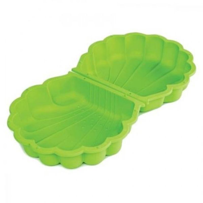 Jucarii, Copii si Bebe - Jucarii si jocuri - Jucarii de exterior - Jucarii pentru plaja si nisip - Cutie de nisip Scoica dubla Verde - Infinity.ro