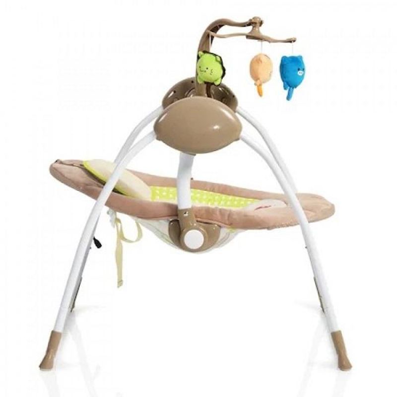 Casa si Gradina - Mobilier - Mobilier copii - Balansoare, leagane si hamace - Leagan electric cu conectare la priza Baby Swing+ Cappucino - Infinity.ro
