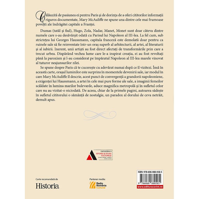 Carti si Birotica - Carti - Istorie - Paris. Napoleon al III-lea, baronul Haussmann si crearea unui oras al visurilor - Infinity.ro