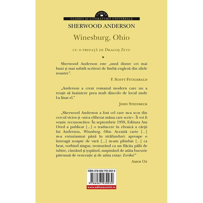 Carti si Birotica - Carti - Fictiune - Winesburg, Ohio - Infinity.ro