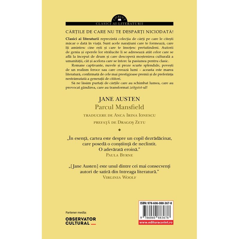 Carti si Birotica - Carti - Fictiune - Parcul Mansfield - Infinity.ro