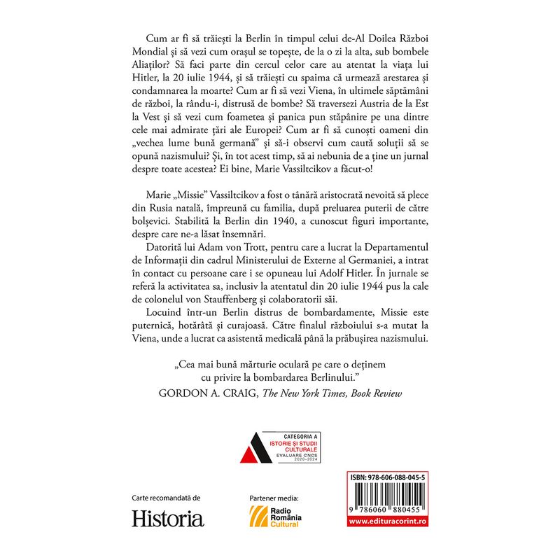 Carti si Birotica - Carti - Istorie - Jurnalele din Berlin, 1940–1945. Insemnarile unei printese ruse - Infinity.ro