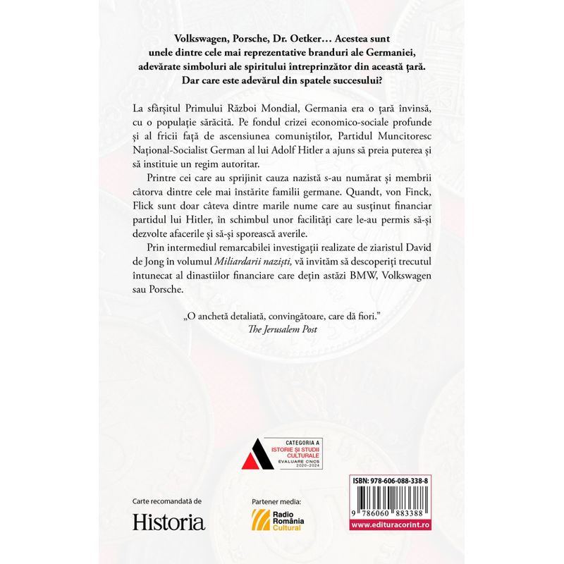 Carti si Birotica - Carti - Istorie - Miliardarii nazisti. Istoria intunecata a celor mai bogate dinastii germane - Infinity.ro