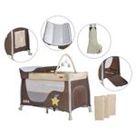 Casa si Gradina - Mobilier - Mobilier copii - Patuturi copii - Patut pliabil cu 2 nivele Good Night Beige - Infinity.ro