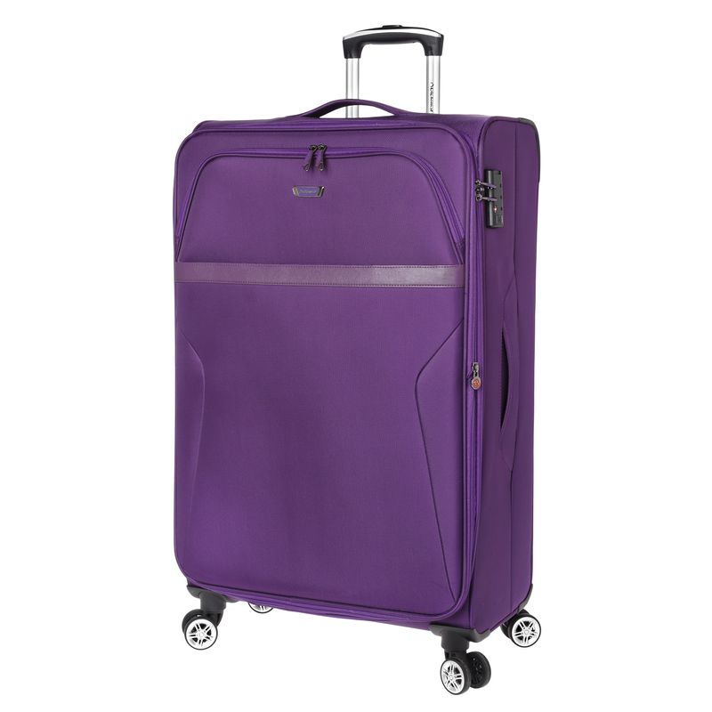 Sport si Outdoor - Articole de voiaj - Trolere - Set Trolere, Extensibile, Diplomat, Poliester, 4 Roti Duble, Cifru TSA, ZC 998 - 3 Piese, Mov - Infinity.ro