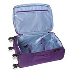 Sport si Outdoor - Articole de voiaj - Trolere - Set Trolere, Extensibile, Diplomat, Poliester, 4 Roti Duble, Cifru TSA, ZC 998 - 3 Piese, Mov - Infinity.ro