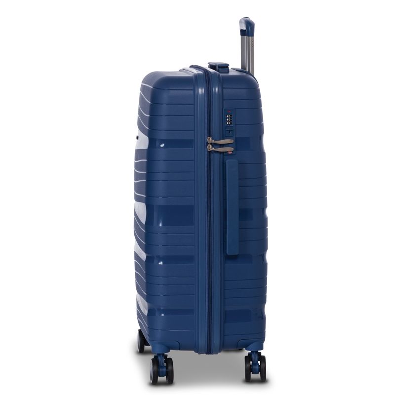 Sport si Outdoor - Articole de voiaj - Trolere - Troler Mediu, Polipropilena, 4 Roti Duble, Cifru TSA, Worldpack, Miami, F10458 - 65 cm, Bleumarin - Infinity.ro