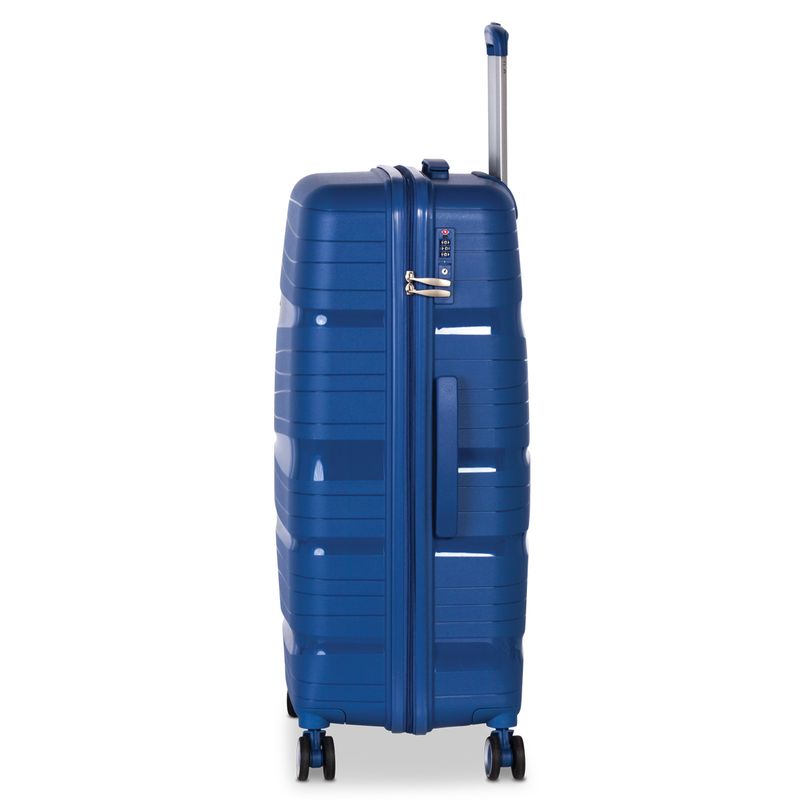 Sport si Outdoor - Articole de voiaj - Trolere - Troler Mare, Polipropilena, 4 Roti Duble, Cifru TSA, Worldpack, Miami, F10458 - 76 cm, Bleumarin - Infinity.ro