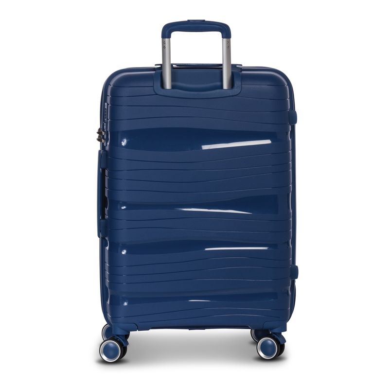 Sport si Outdoor - Articole de voiaj - Trolere - Troler Mediu, Polipropilena, 4 Roti Duble, Cifru TSA, Worldpack, Miami, F10458 - 65 cm, Bleumarin - Infinity.ro