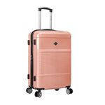 Sport si Outdoor - Articole de voiaj - Trolere - Troler mediu extensibil Lee Cooper LC32203, policarbonat, 4 roti duble, cifru, 67 cm, rose - Infinity.ro