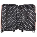Sport si Outdoor - Articole de voiaj - Trolere - Troler mediu extensibil Lee Cooper LC32203, policarbonat, 4 roti duble, cifru, 67 cm, rose - Infinity.ro