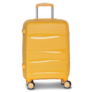 Troler Mediu, Polipropilena, 4 Roti Duble, Cifru TSA, Worldpack, Miami, F10458 - 65 cm, Galben