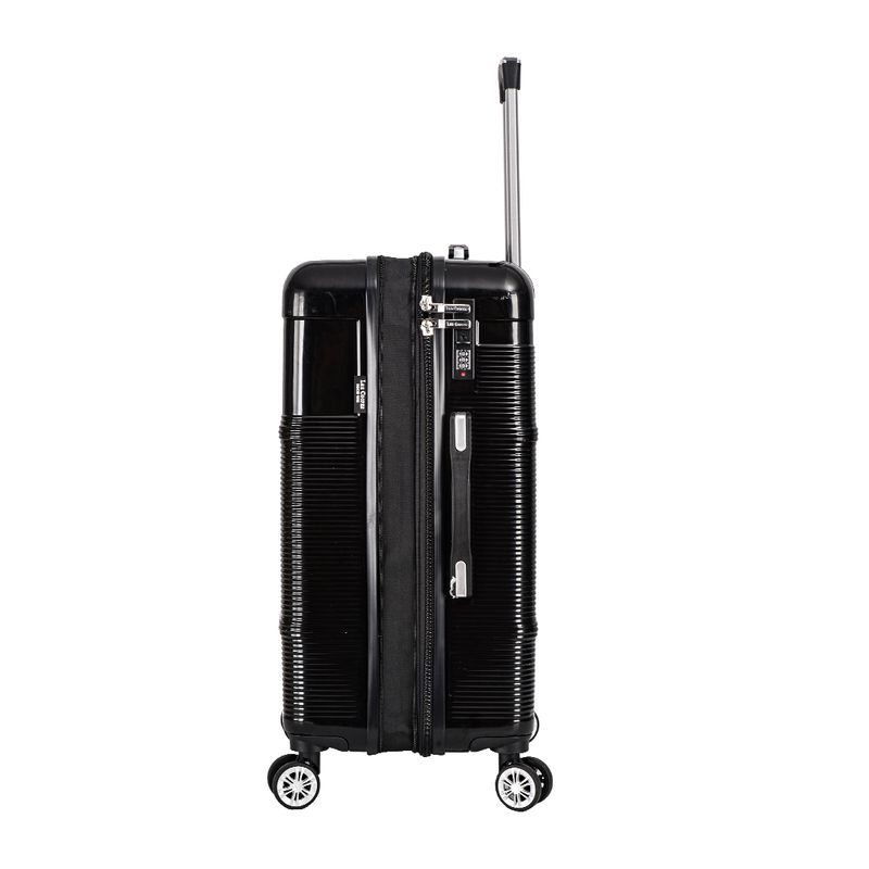 Sport si Outdoor - Articole de voiaj - Trolere - Troler mediu extensibil Lee Cooper LC32203, policarbonat, 4 roti duble, cifru, 67 cm, negru - Infinity.ro