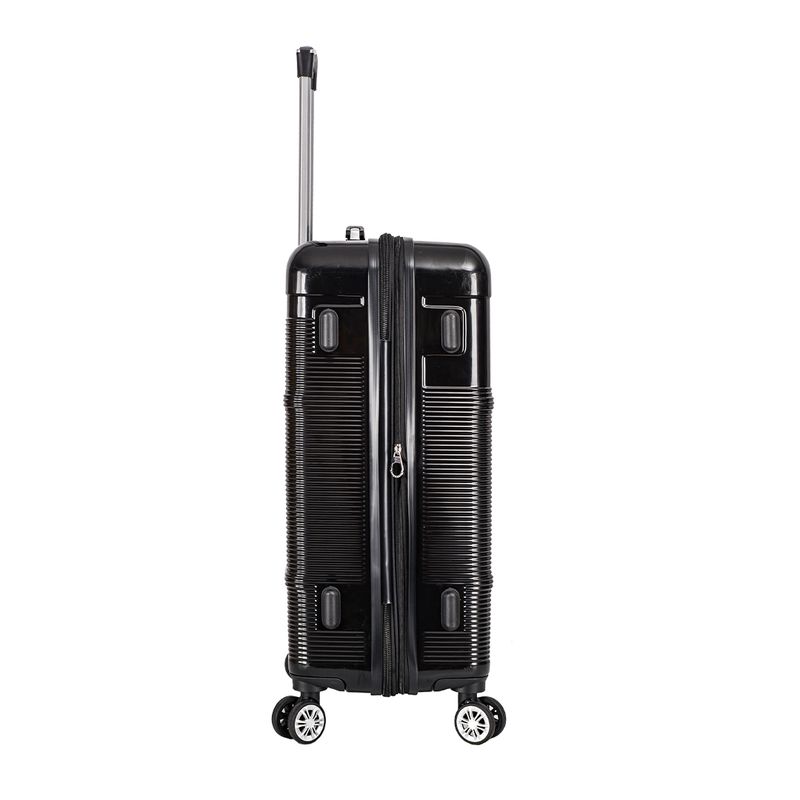 Sport si Outdoor - Articole de voiaj - Trolere - Troler mediu extensibil Lee Cooper LC32203, policarbonat, 4 roti duble, cifru, 67 cm, negru - Infinity.ro