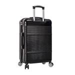 Sport si Outdoor - Articole de voiaj - Trolere - Troler mediu extensibil Lee Cooper LC32203, policarbonat, 4 roti duble, cifru, 67 cm, negru - Infinity.ro