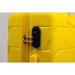 Sport si Outdoor - Articole de voiaj - Trolere - Troler Mediu, Rowex Dash, Polipropilena, 66 x 42 x 26 cm, 4 roti duble cu rotatie 360°, Cifru, Galben - Infinity.ro