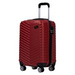 Sport si Outdoor - Articole de voiaj - Trolere - Troler Mic De Cabina, Rowex Horizon, ABS, 4 roti duble cu rotatie 360°, Cifru, 56 cm, Grena - Infinity.ro