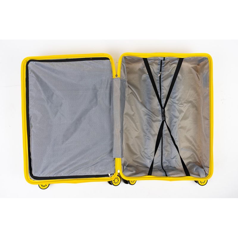 Sport si Outdoor - Articole de voiaj - Trolere - Troler Mare, Rowex Dash, Polipropilena, 75 x 50 x 30 cm, 4 roti duble cu rotatie 360°, Cifru, Galben - Infinity.ro