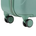 Sport si Outdoor - Articole de voiaj - Trolere - Troler Cabina, Policarbonat/ABS, 4 Roti Duble, OKOBAN, cifru TSA, CarryOn SKYHOPPER, 55 cm, Verde - Infinity.ro