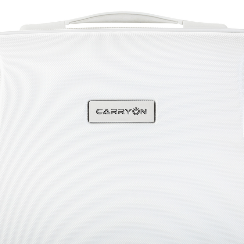 Sport si Outdoor - Articole de voiaj - Trolere - Troler Mediu, Policarbonat/ABS, 4 Roti Duble, OKOBAN, cifru TSA, CarryOn SKYHOPPER, 68.5 cm, Alb - Infinity.ro