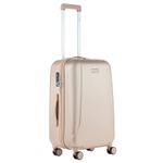 Sport si Outdoor - Articole de voiaj - Trolere - Troler Mediu, Policarbonat/ABS, 4 Roti Duble, OKOBAN, cifru TSA, CarryOn SKYHOPPER, 68.5 cm, Auriu - Infinity.ro