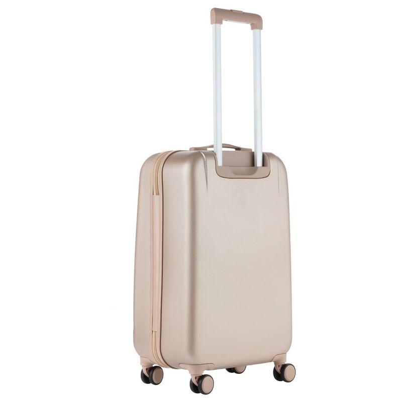 Sport si Outdoor - Articole de voiaj - Trolere - Troler Mediu, Policarbonat/ABS, 4 Roti Duble, OKOBAN, cifru TSA, CarryOn SKYHOPPER, 68.5 cm, Auriu - Infinity.ro
