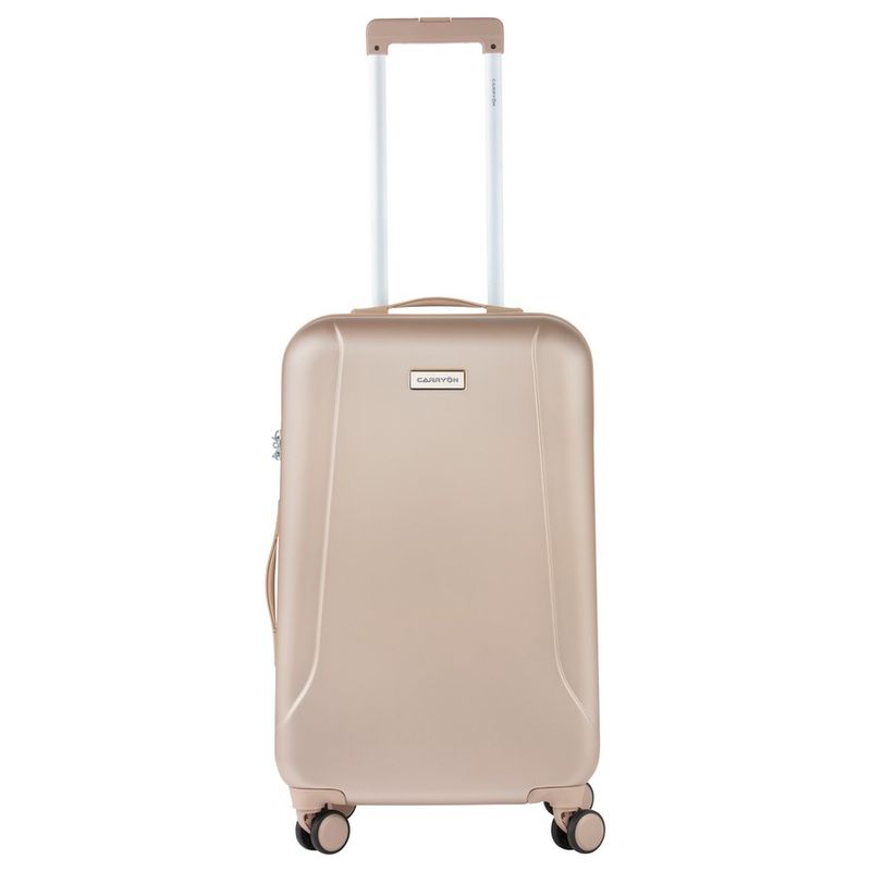Sport si Outdoor - Articole de voiaj - Trolere - Troler Mediu, Policarbonat/ABS, 4 Roti Duble, OKOBAN, cifru TSA, CarryOn SKYHOPPER, 68.5 cm, Auriu - Infinity.ro