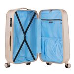 Sport si Outdoor - Articole de voiaj - Trolere - Troler Mediu, Policarbonat/ABS, 4 Roti Duble, OKOBAN, cifru TSA, CarryOn SKYHOPPER, 68.5 cm, Auriu - Infinity.ro