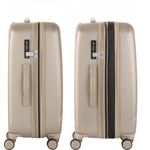 Sport si Outdoor - Articole de voiaj - Trolere - Troler Mediu, Policarbonat/ABS, 4 Roti Duble, OKOBAN, cifru TSA, CarryOn SKYHOPPER, 68.5 cm, Auriu - Infinity.ro