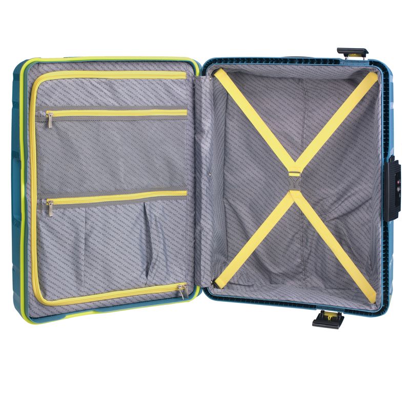 Sport si Outdoor - Articole de voiaj - Trolere - Troler Mare, CarryOn, STEWARD, Polipropilena, inchidere cu clapeta, marime L, Albastru - Infinity.ro