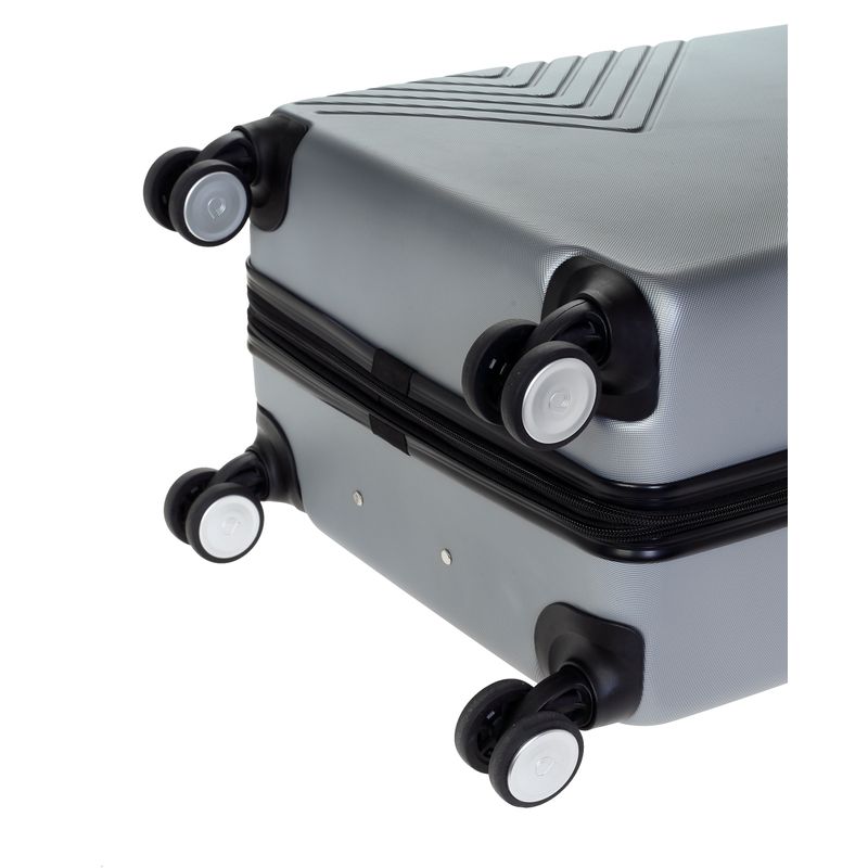 Sport si Outdoor - Articole de voiaj - Trolere - Troler Cabina, Diplomat, ABS, 4 Roti Duble, Cifru TSA, TD211- S, Argintiu - Infinity.ro
