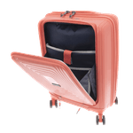 Sport si Outdoor - Articole de voiaj - Trolere - Troler cabina polipropilena cu buzunar frontal laptop 17 inch, Davidts Wallaby, coral, 54x39x22.5 cm - Infinity.ro