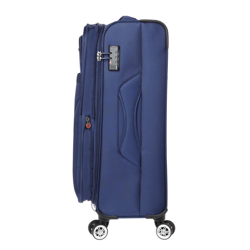 Sport si Outdoor - Articole de voiaj - Trolere - Troler Mediu, Extensibil, Diplomat, Poliester, 4 Roti Duble, Cifru TSA, ZC 998 - 68 cm, Bleumarin - Infinity.ro