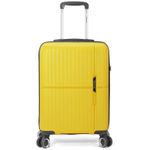 Sport si Outdoor - Articole de voiaj - Trolere - Troler de cabina Benzi BZ 5754, polipropilena, cifru TSA, 4 roti duble, 55 cm, galben - Infinity.ro