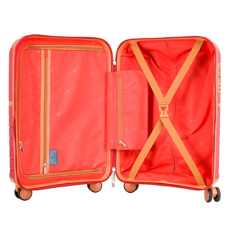 Sport si Outdoor - Articole de voiaj - Trolere - Troler Cabina Polipropilena, Fermoar Antifurt, Cifru TSA, Snowball, SW49403, 55.5 cm, Rosu - Infinity.ro