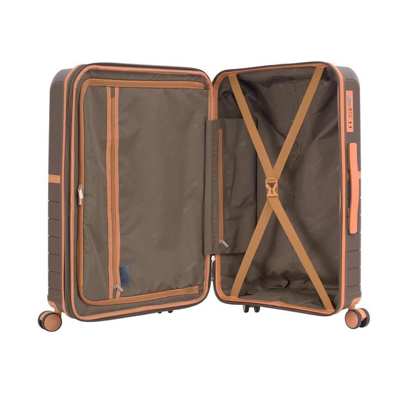 Sport si Outdoor - Articole de voiaj - Trolere - Troler Cabina Polipropilena, Fermoar Antifurt, Cifru TSA, Snowball, SW49403, 55.5 cm, Maro - Infinity.ro