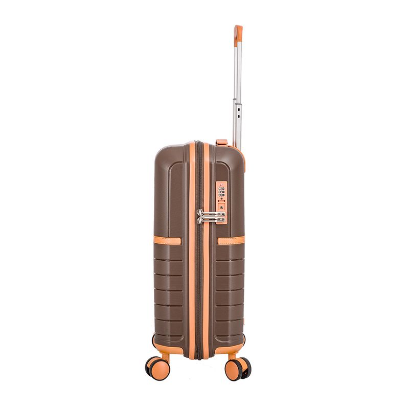 Sport si Outdoor - Articole de voiaj - Trolere - Troler Cabina Polipropilena, Fermoar Antifurt, Cifru TSA, Snowball, SW49403, 55.5 cm, Maro - Infinity.ro
