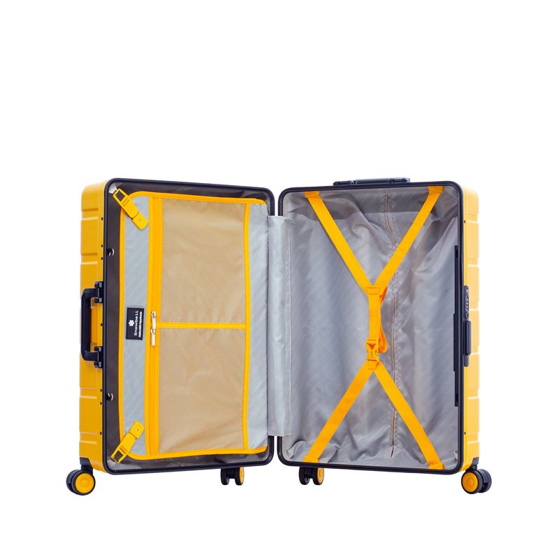 Sport si Outdoor - Articole de voiaj - Trolere - Troler de cabina Snowball SW20503, policarbonat, cifru TSA, 4 roti duble, 55 cm, galben - Infinity.ro