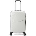 Sport si Outdoor - Articole de voiaj - Trolere - Troler mediu Benzi BZ 5755, polipropilena, cifru TSA, 4 roti duble, 66 cm, alb - Infinity.ro