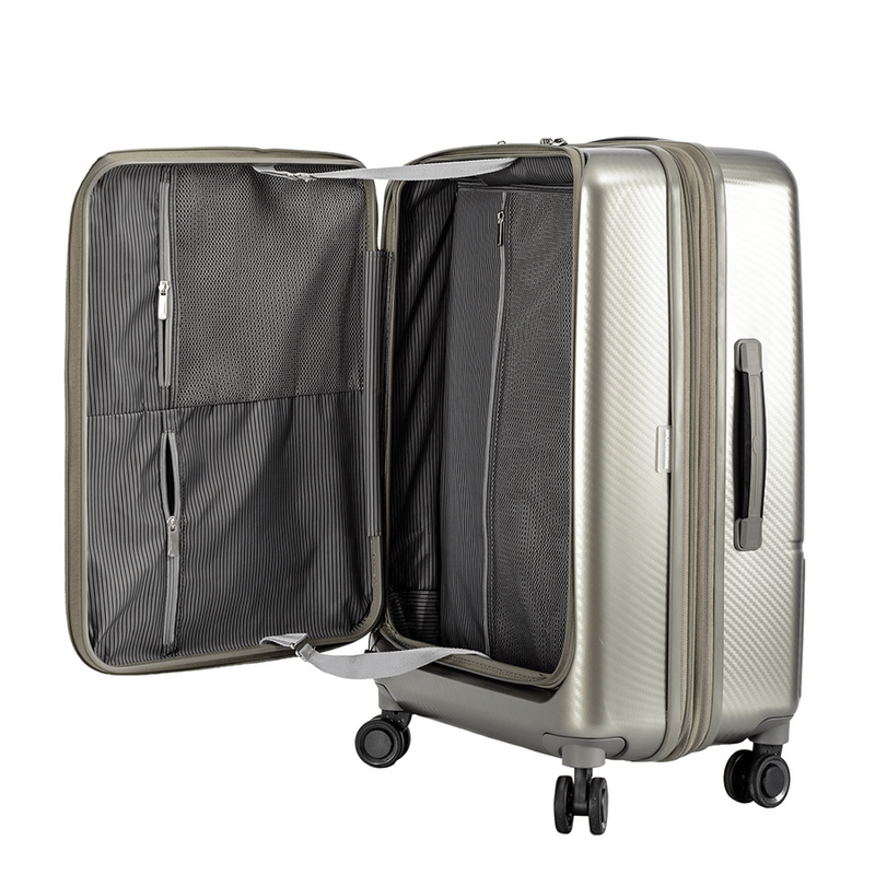 Sport si Outdoor - Articole de voiaj - Trolere - Set Trolere Snowball SW31403, Policarbonat, 4 Roti Duble, Cifru TSA, 3 Piese, Auriu - Infinity.ro